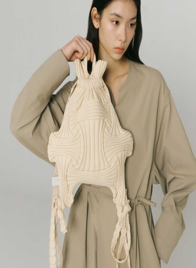 KIDWILL 1pc Trendy Knitted Tote Bag for Women - Stylish Handbag with Shoulder Strap, Casual Travel Purse, Daily Shopping & Office Bag, Hand-Crochet Spacious Bohemian Bags for Women (Brown) - Image 5